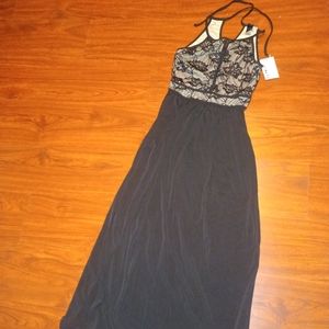 Black floor length dress